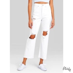 Wild Fable Highest Rise Straight Distressed Jeans